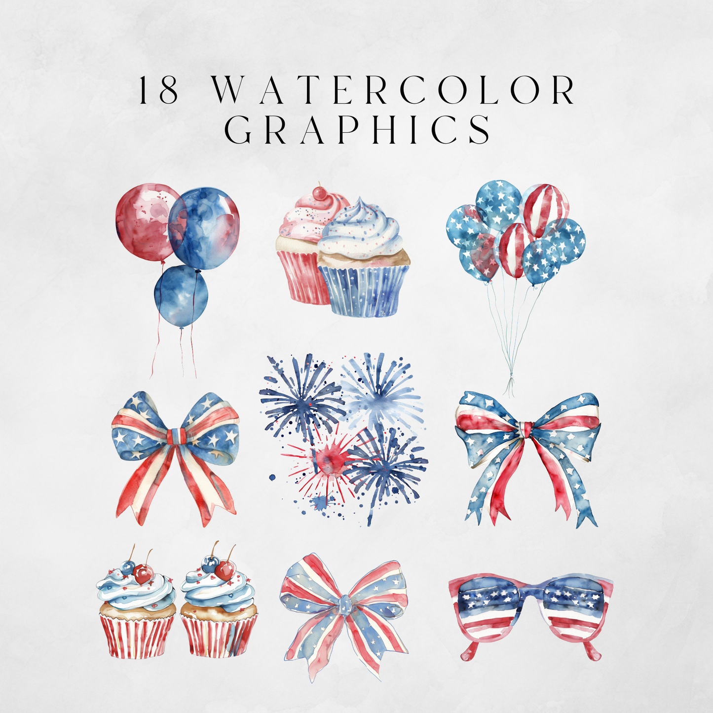 4th of July Coquette Clipart Pack