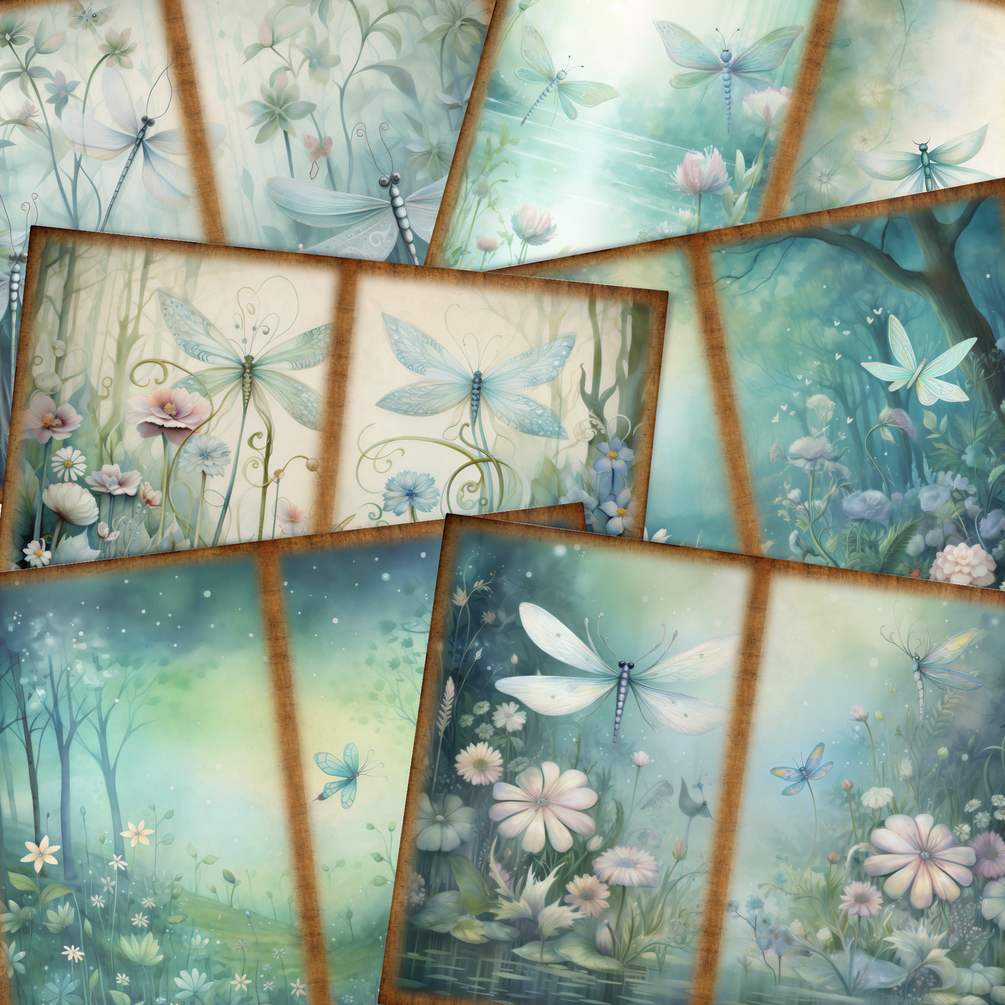 Dragonfly Forest - Junk Journal & Scrapbooking Papers