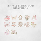 Watercolor Coquette Clipart Pack