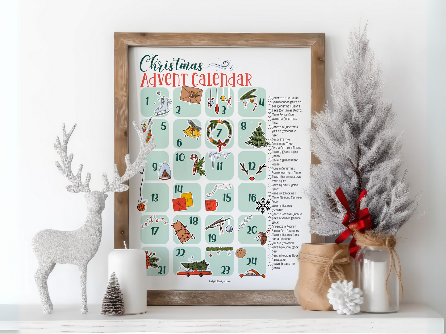 Christmas Countdown Advent Calendar (Green)