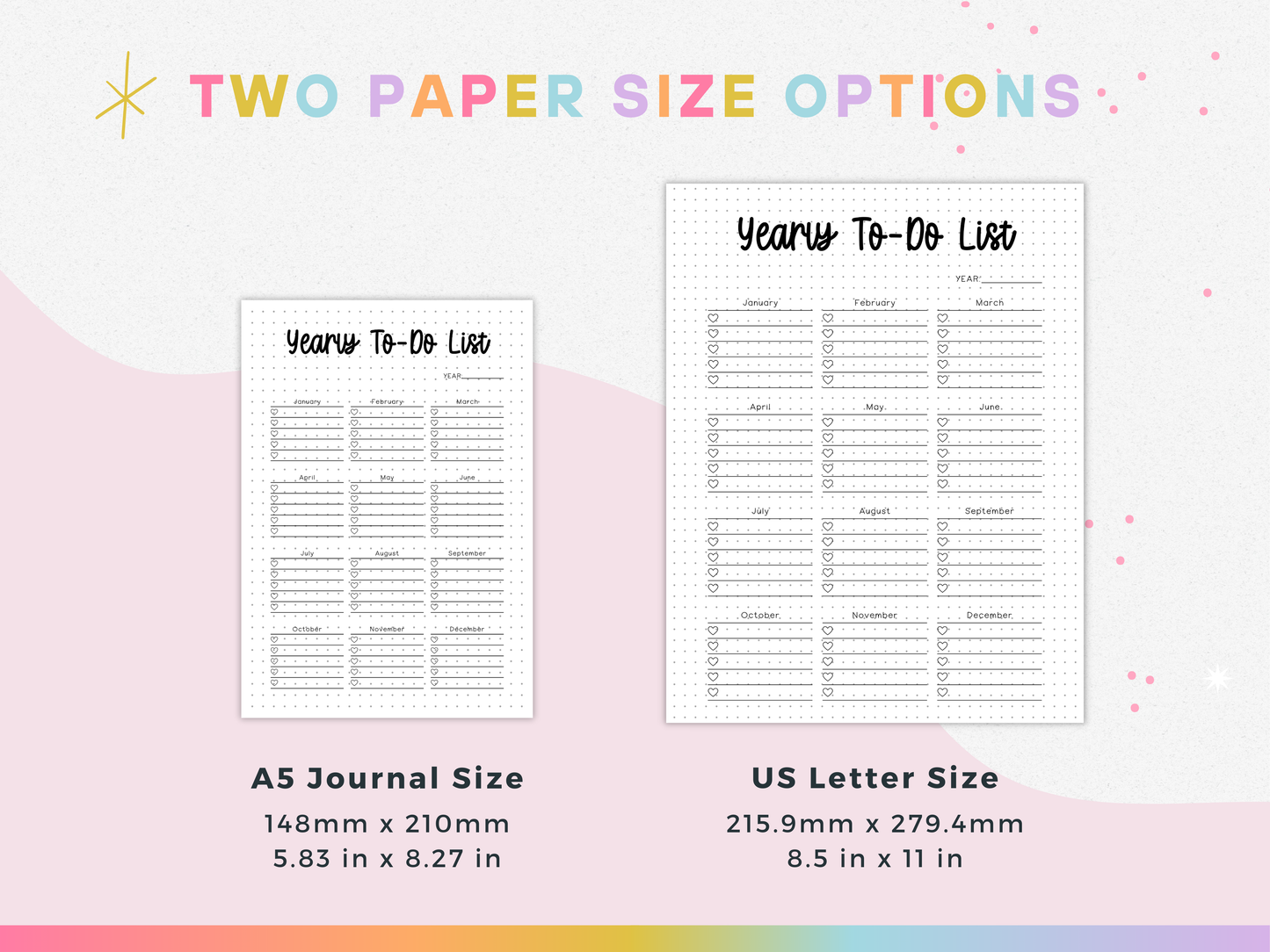 Yearly To-Do List (Planner Insert)