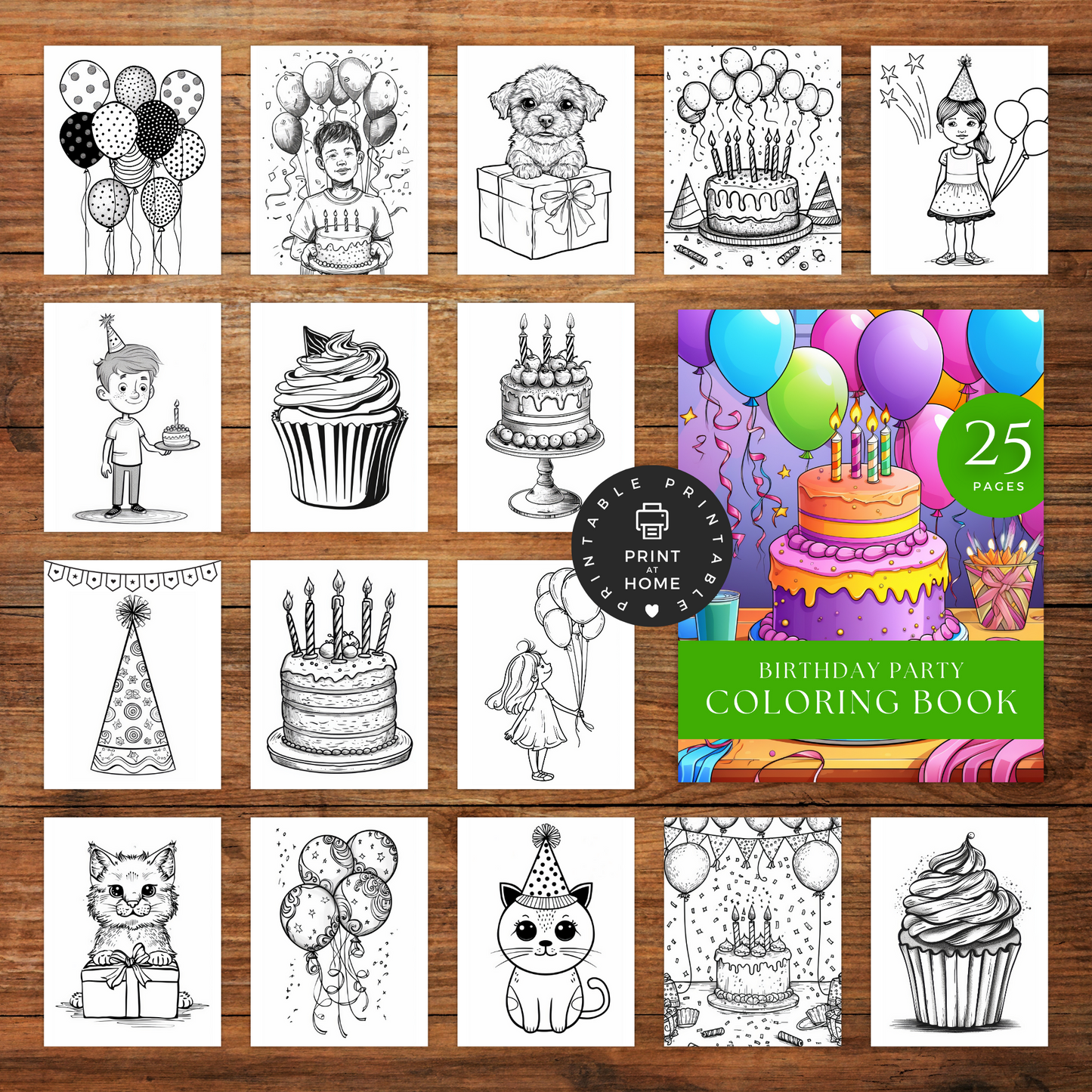 Birthday Party - Coloring Book