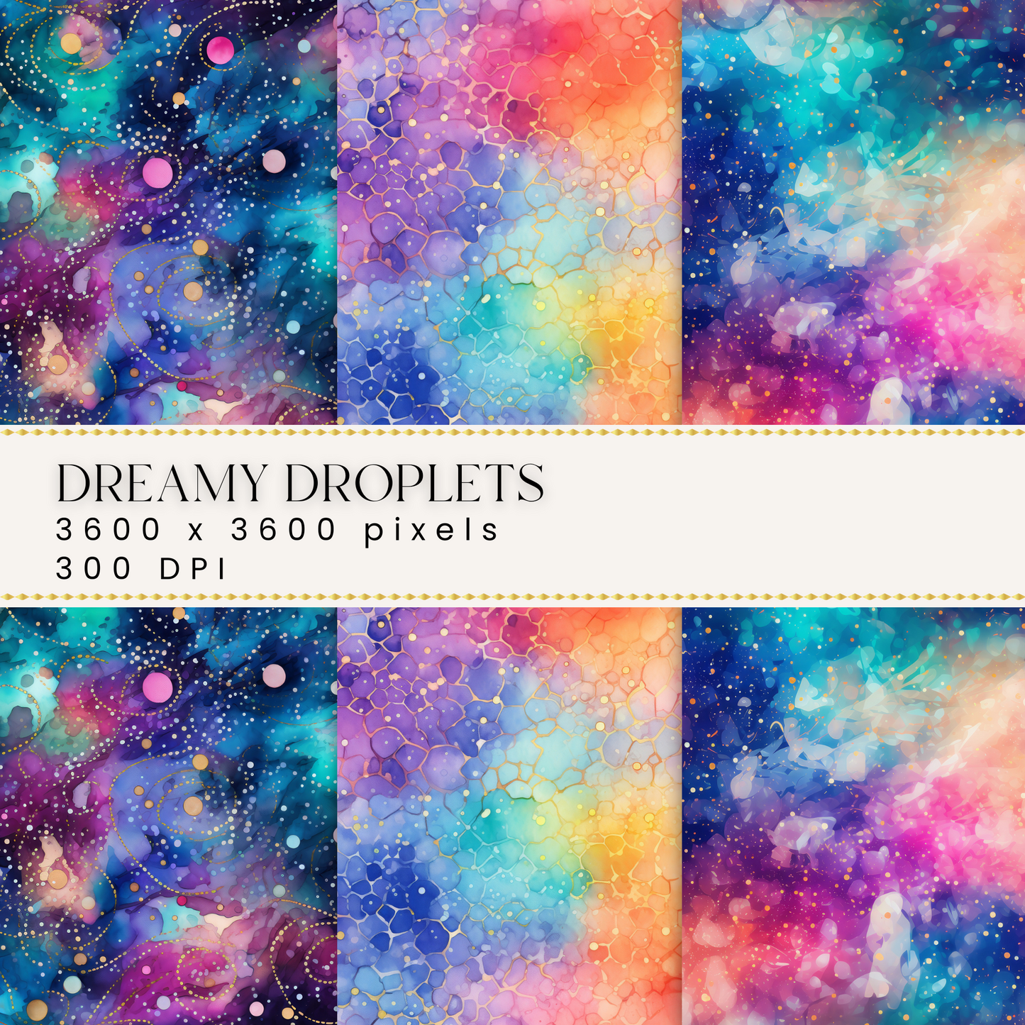 Dreamy Droplets Digital Papers