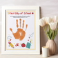 1st Day of School Handprint Art