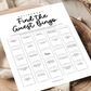 Retirement Party Game - Find the Guest Bingo