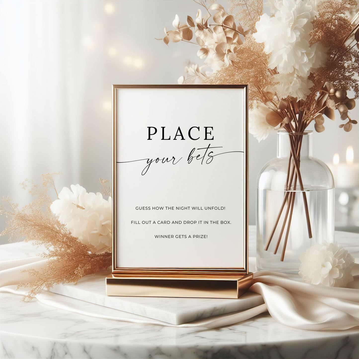 "Place Your Bets" Wedding Prop Bet Game