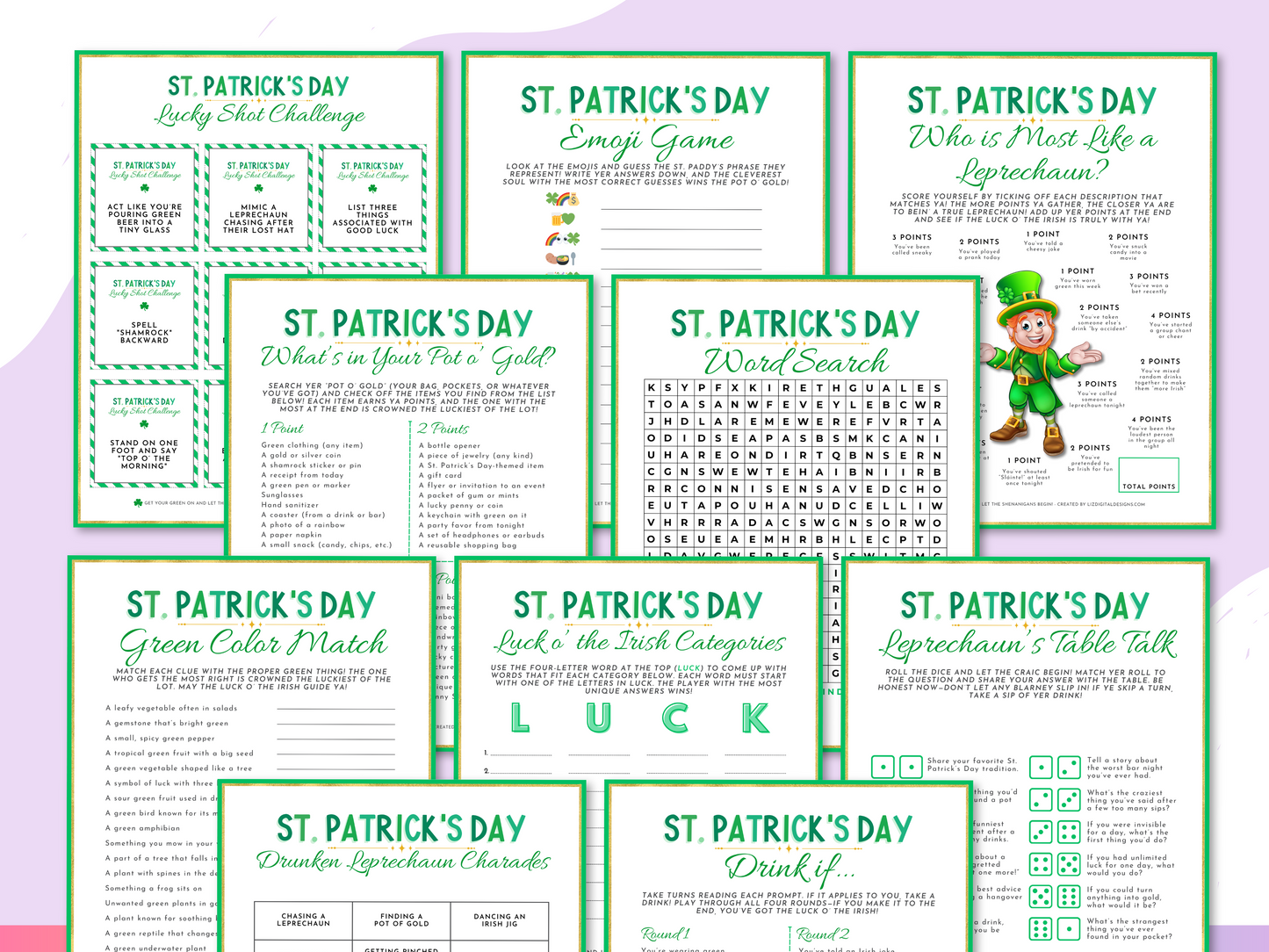 St. Patrick's Day Party Game Pack
