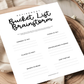 Retirement Party Game - Bucket List Brainstorm