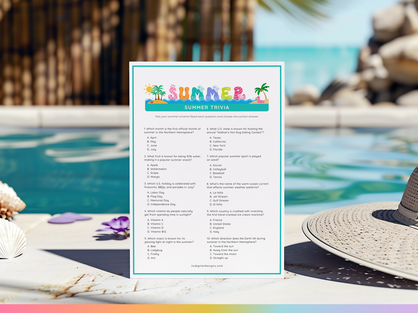 Summer Trivia Game