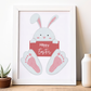 Easter Bunny Footprint Art