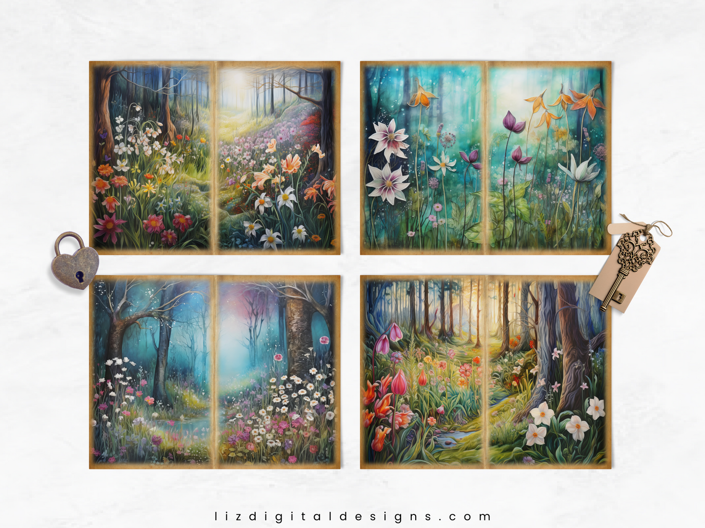 Fairytale Forest - Junk Journal & Scrapbooking Papers