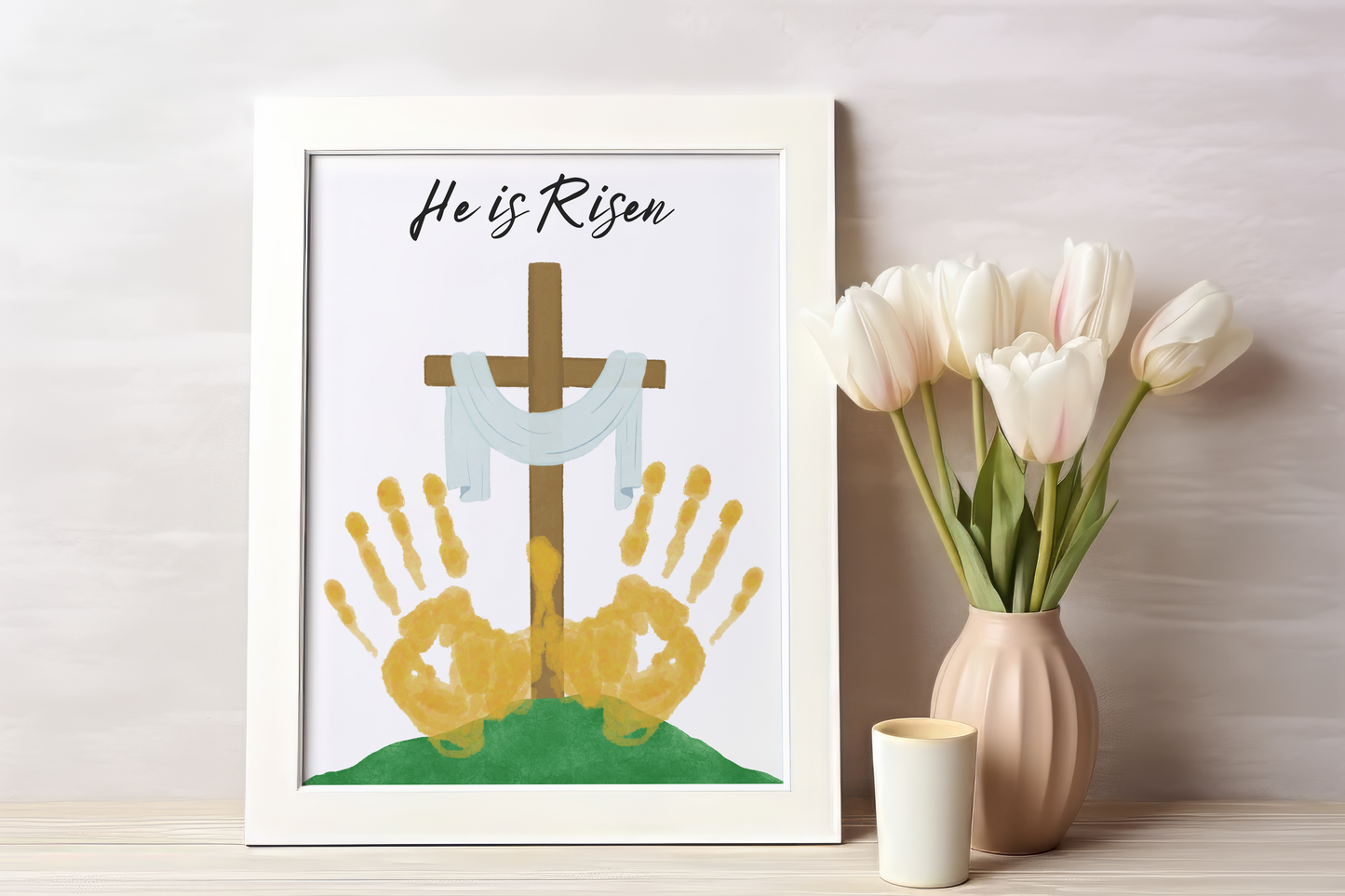 Easter - He is Risen Handprint Art