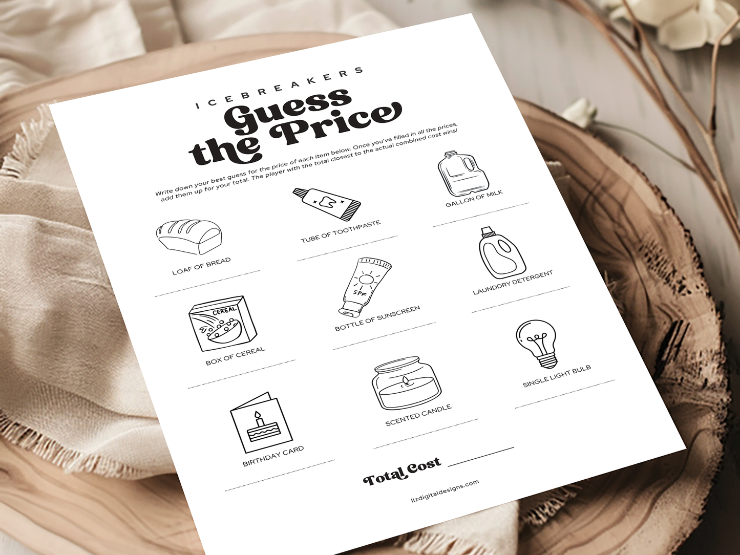 Icebreakers Party Game - Guess the Price