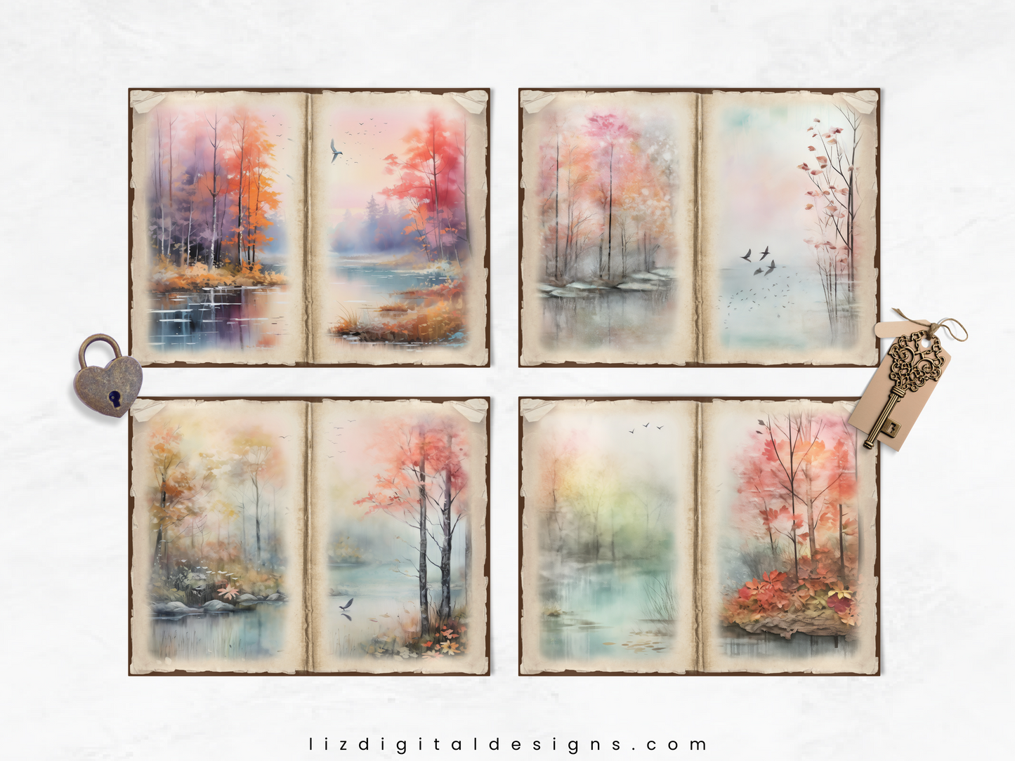 Autumn Forest - Junk Journal & Scrapbooking Papers