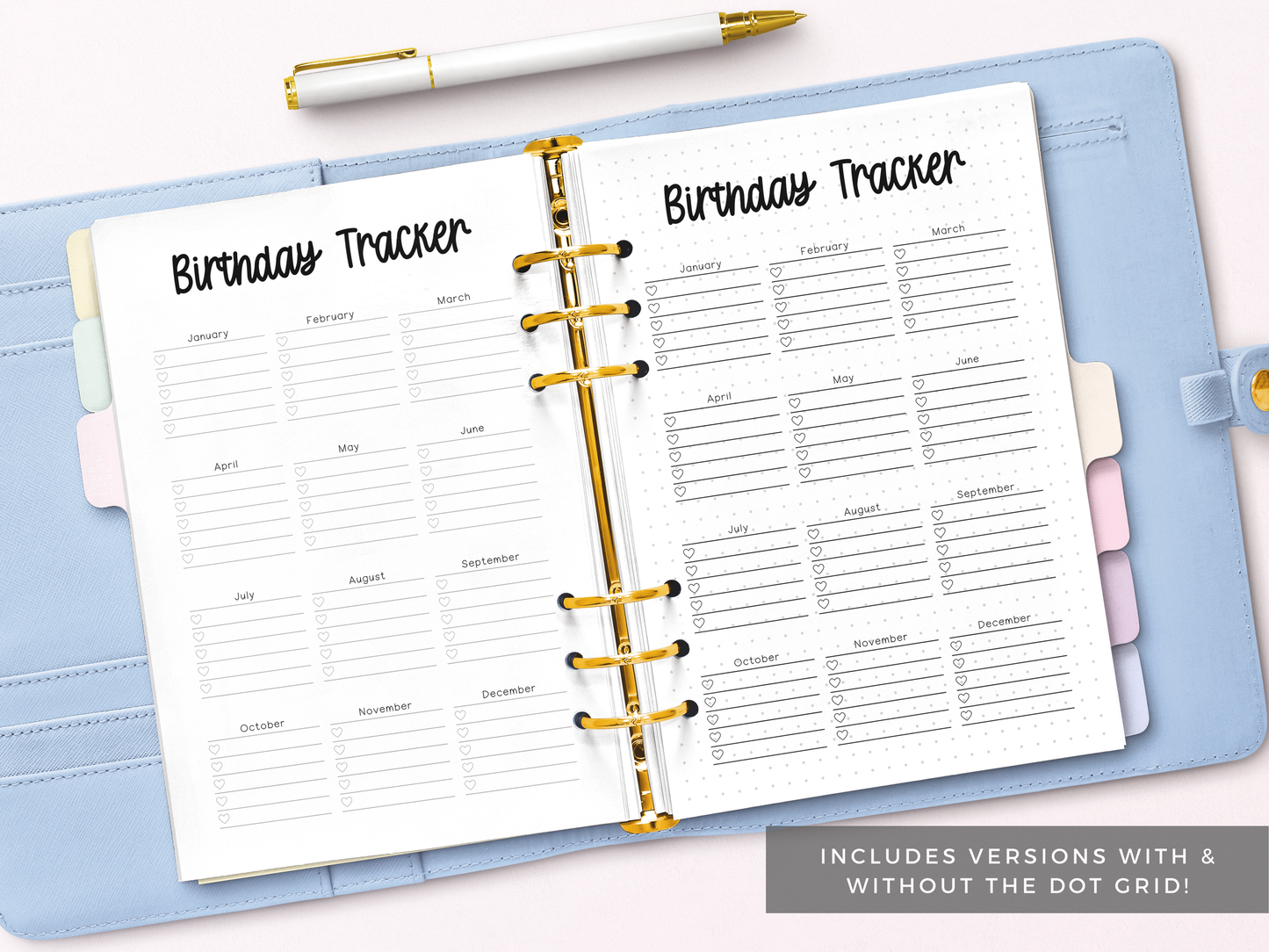 Birthday Tracker (Planner Insert)