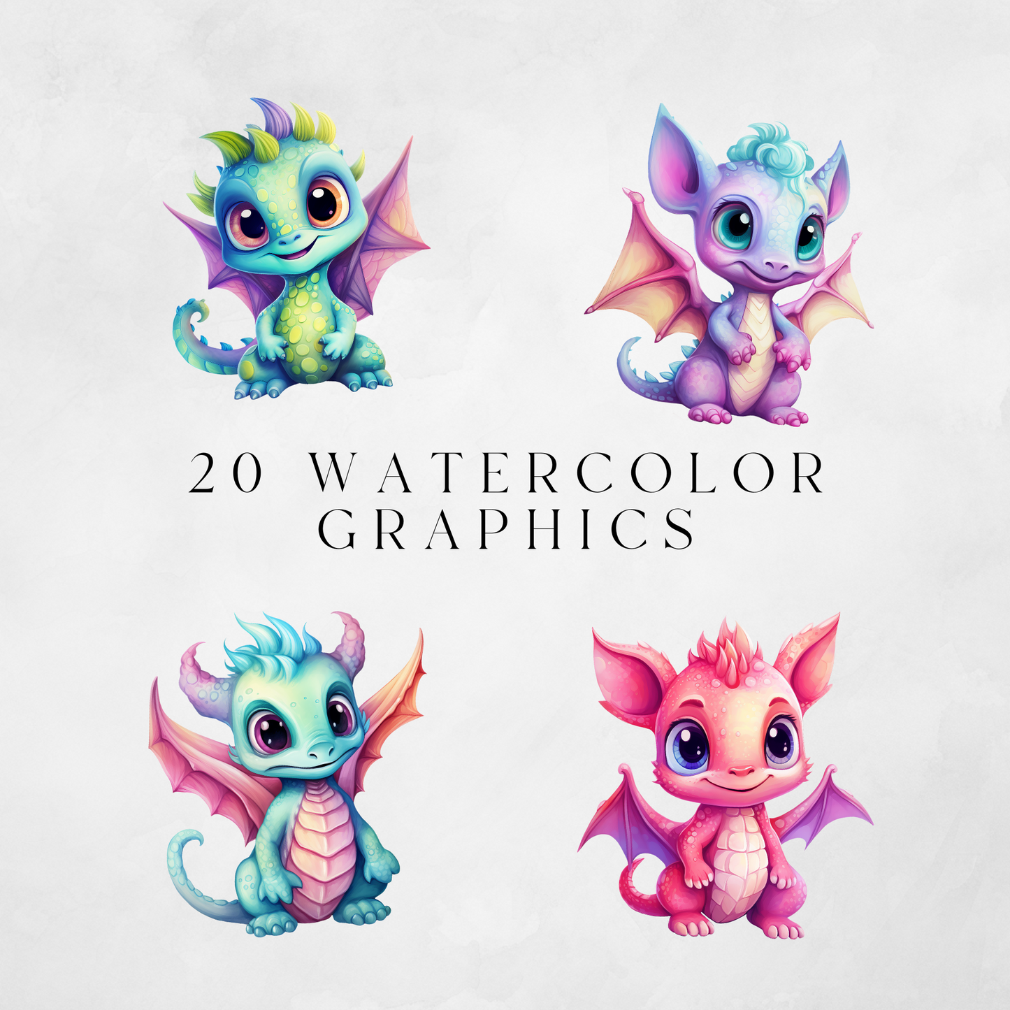 Baby Dragons Clipart Pack