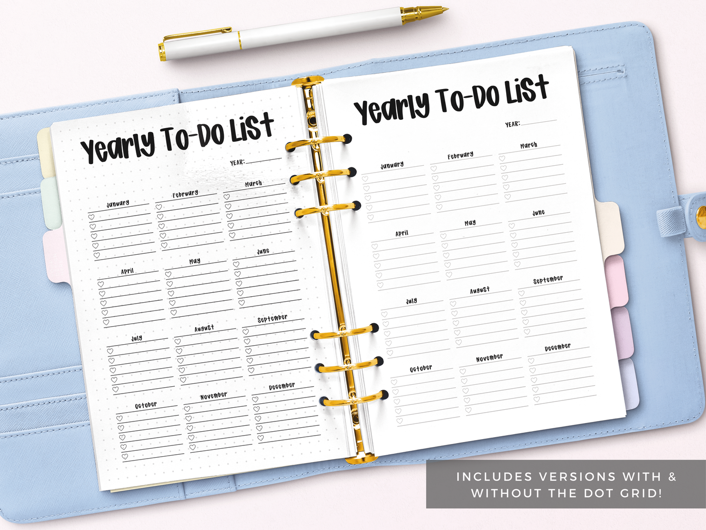 Yearly To-Do List (Planner Insert)
