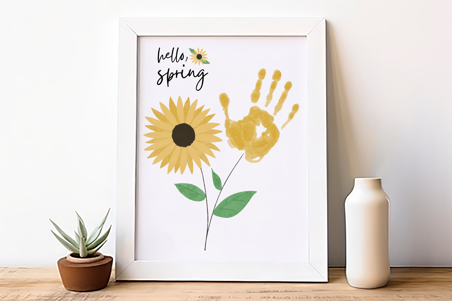 Hello Spring Handprint Art