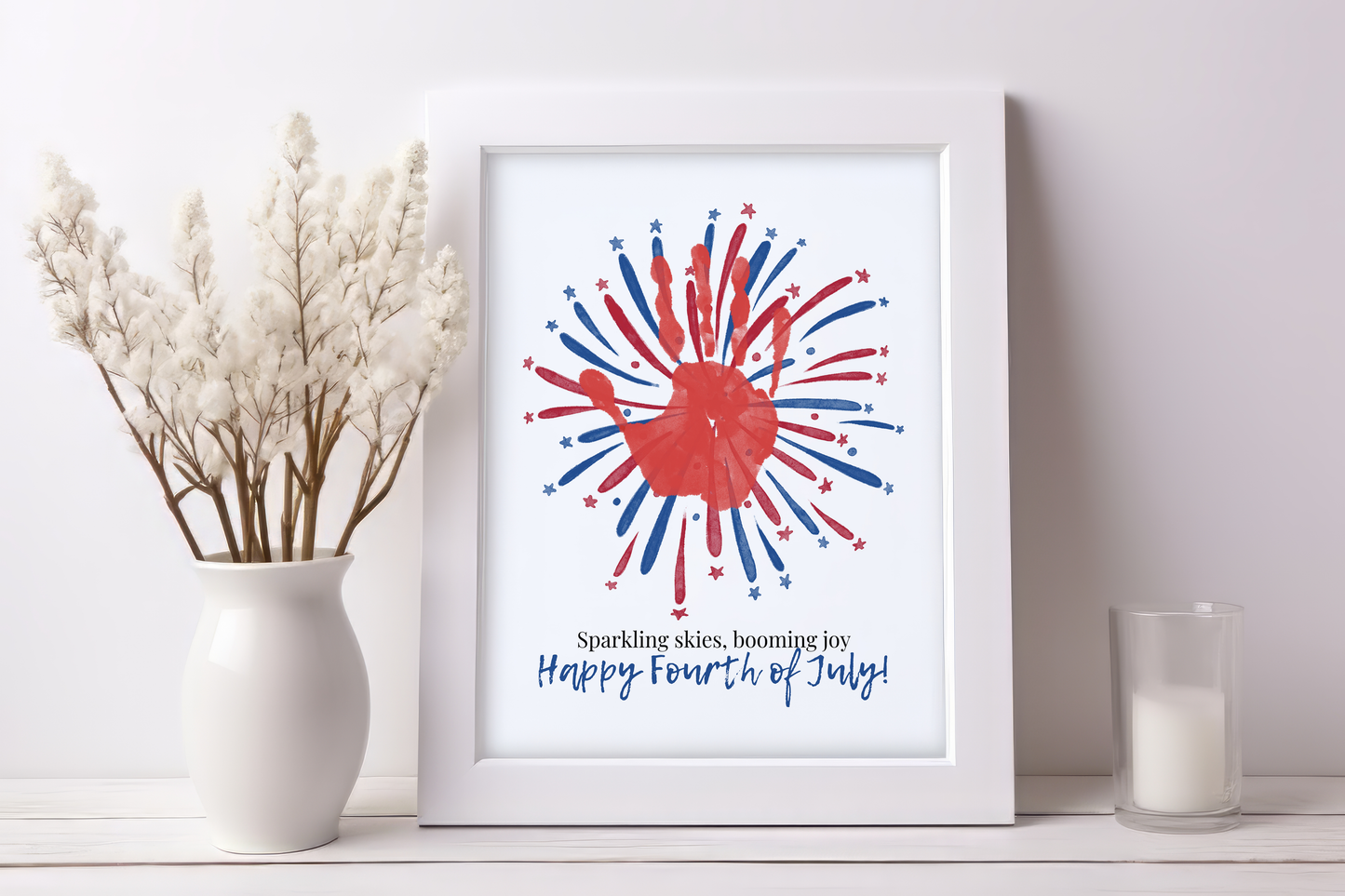 4th of July Fireworks Handprint Art