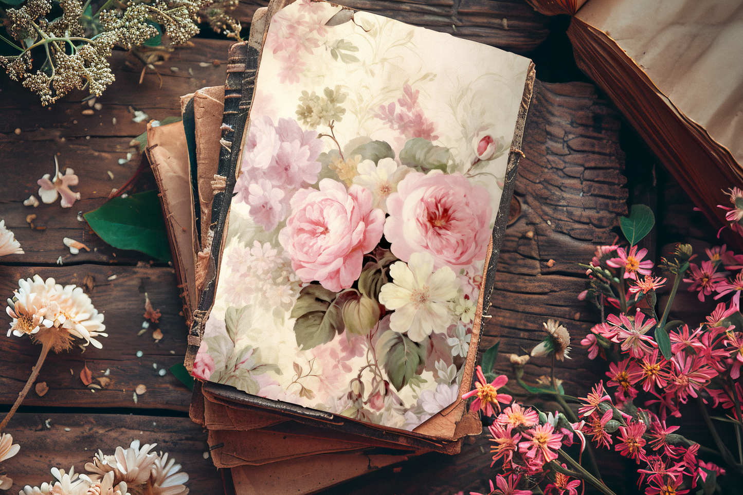 Shabby Chic Florals Vol 4 - Junk Journal & Scrapbooking Paper