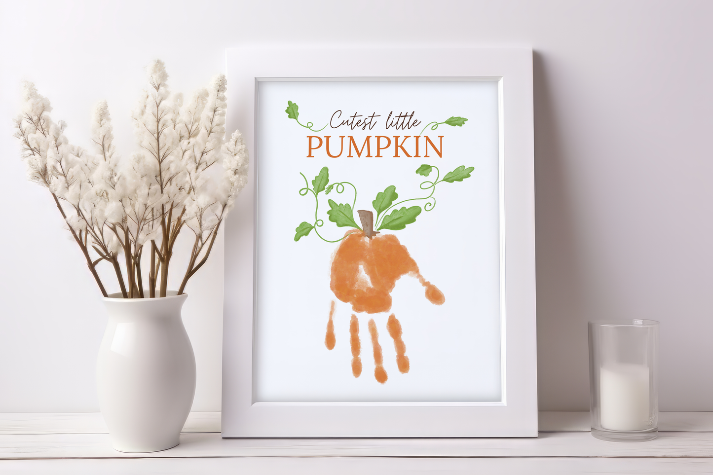 Fall - Cutest Little Pumpkin Handprint Art