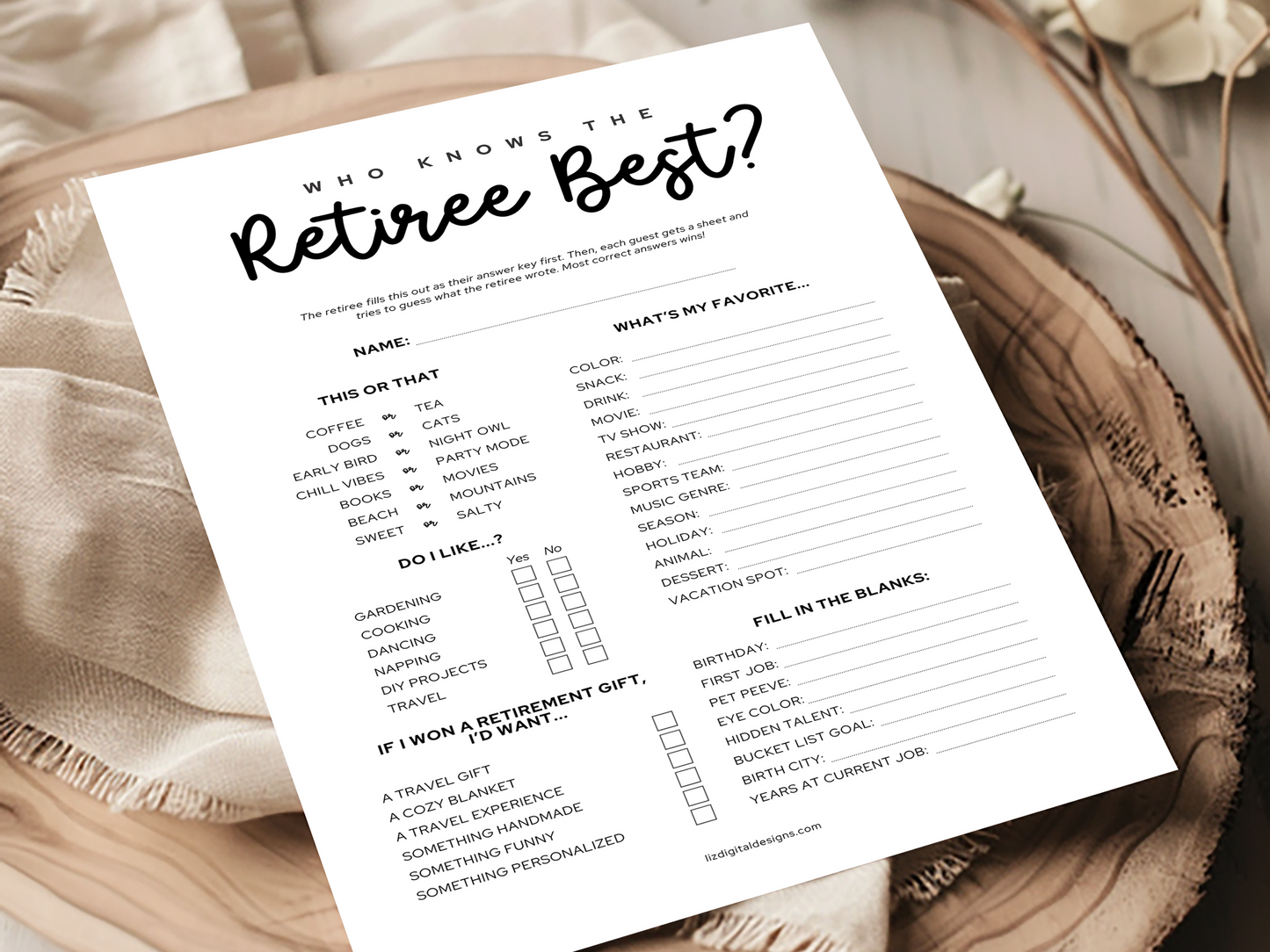 Who Knows the Retiree Best?