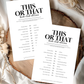 This or That - Book Club Edition