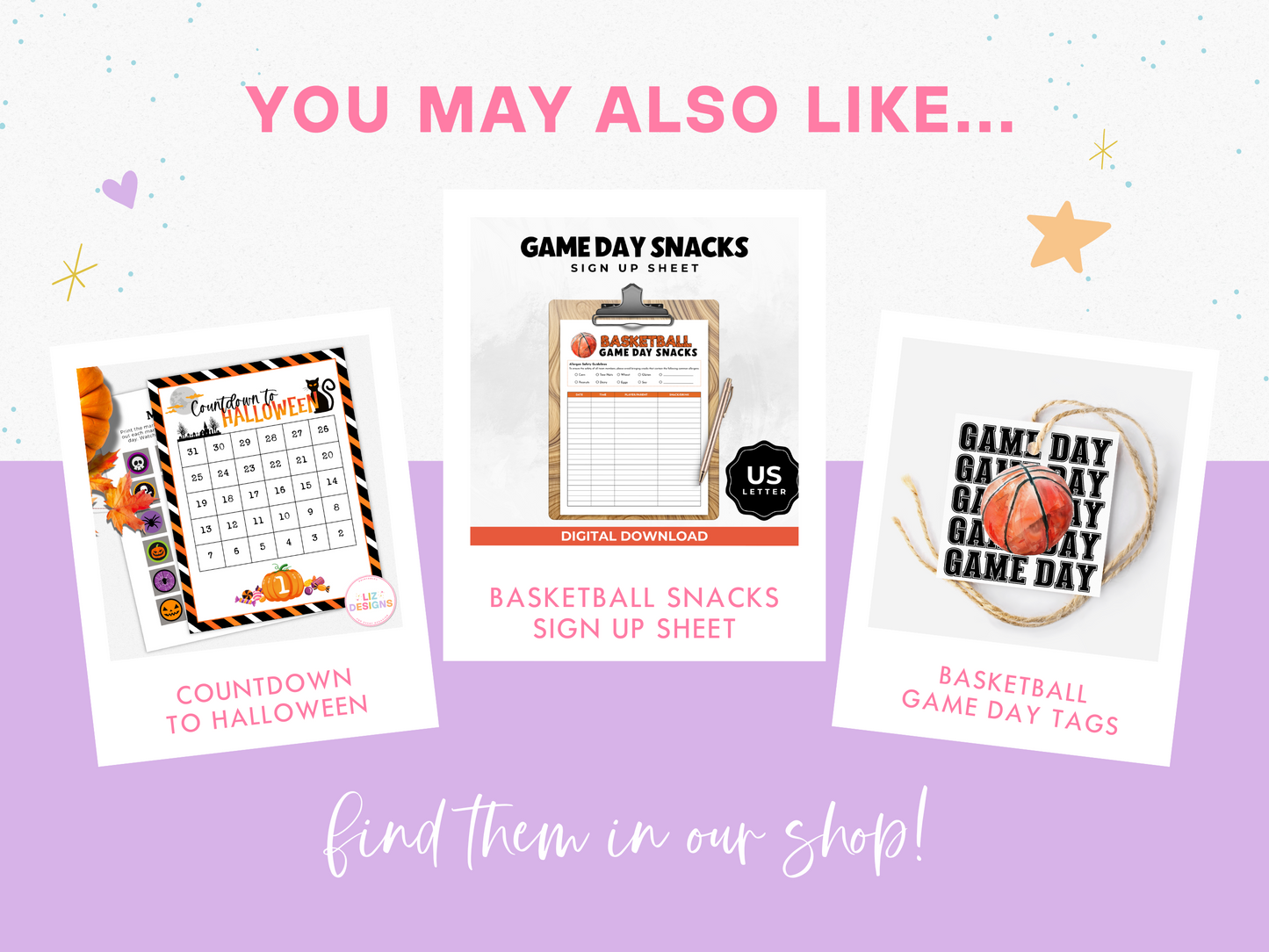 Basketball Game Day Treat Tags