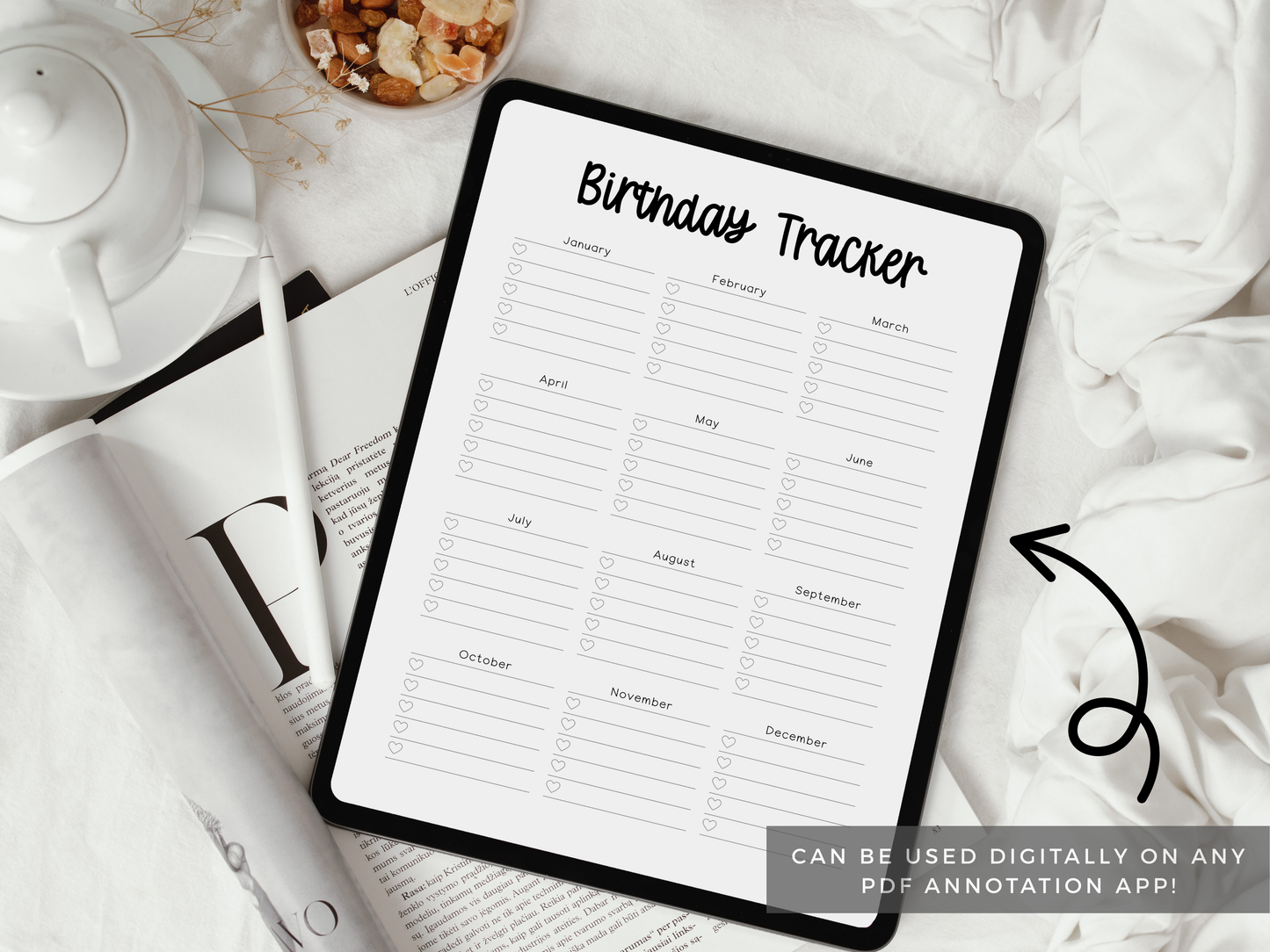 Birthday Tracker (Planner Insert)