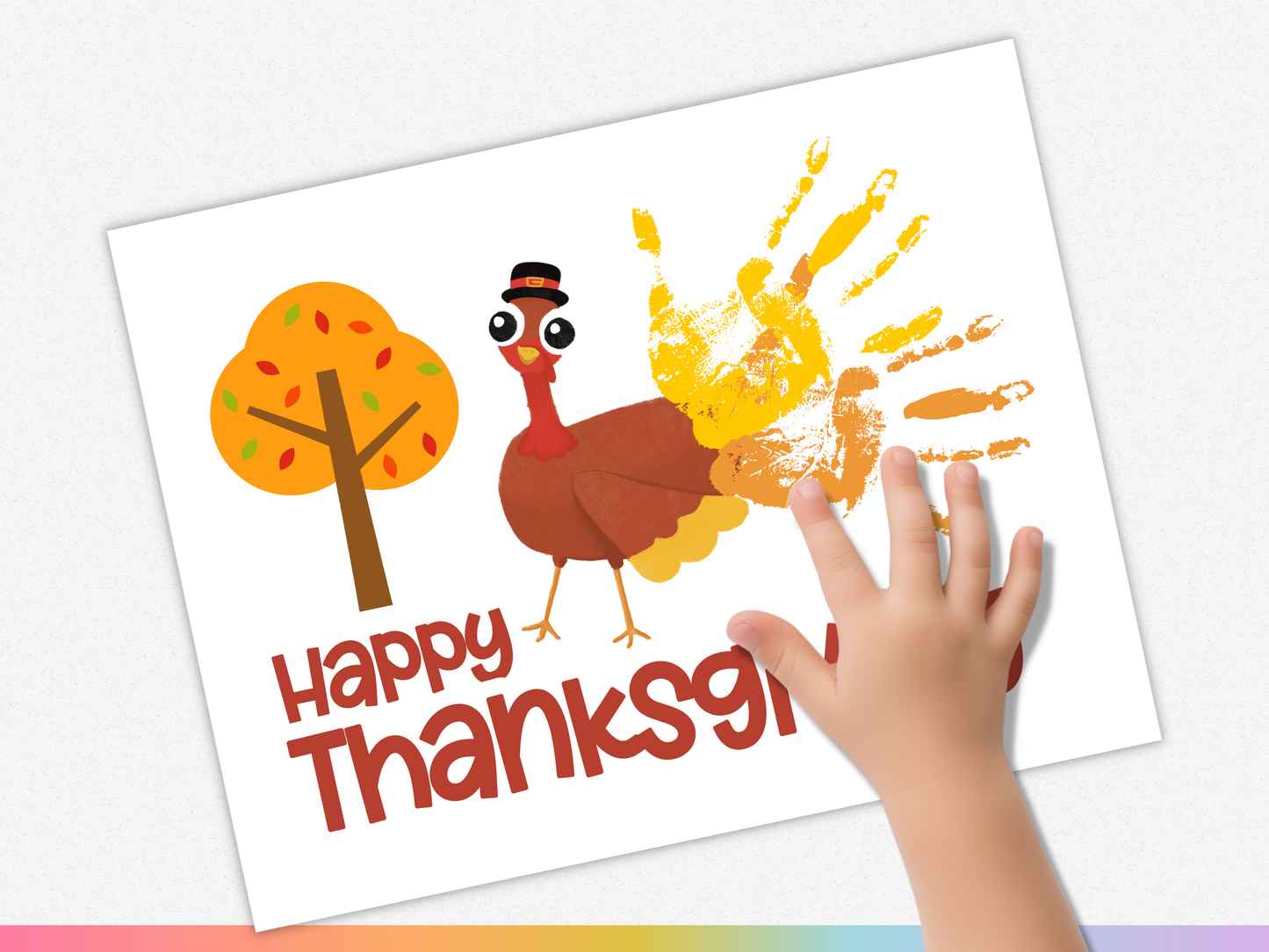 Happy Thanksgiving Handprint Art