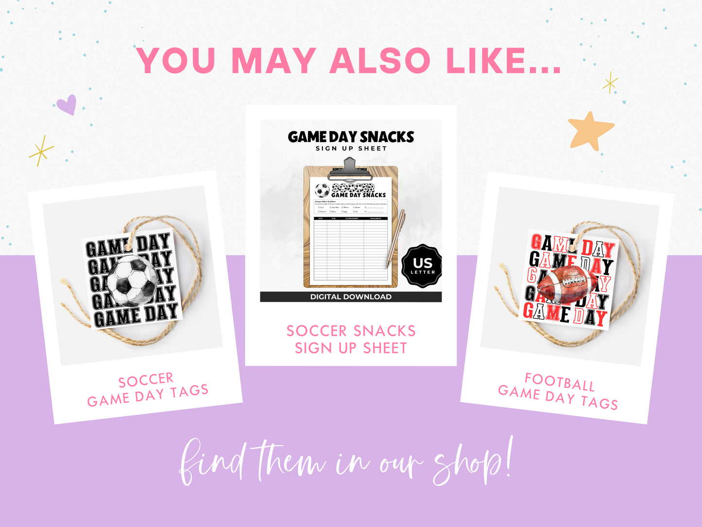 Soccer Game Day Treat Tags