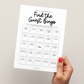 Retirement Party Game - Find the Guest Bingo