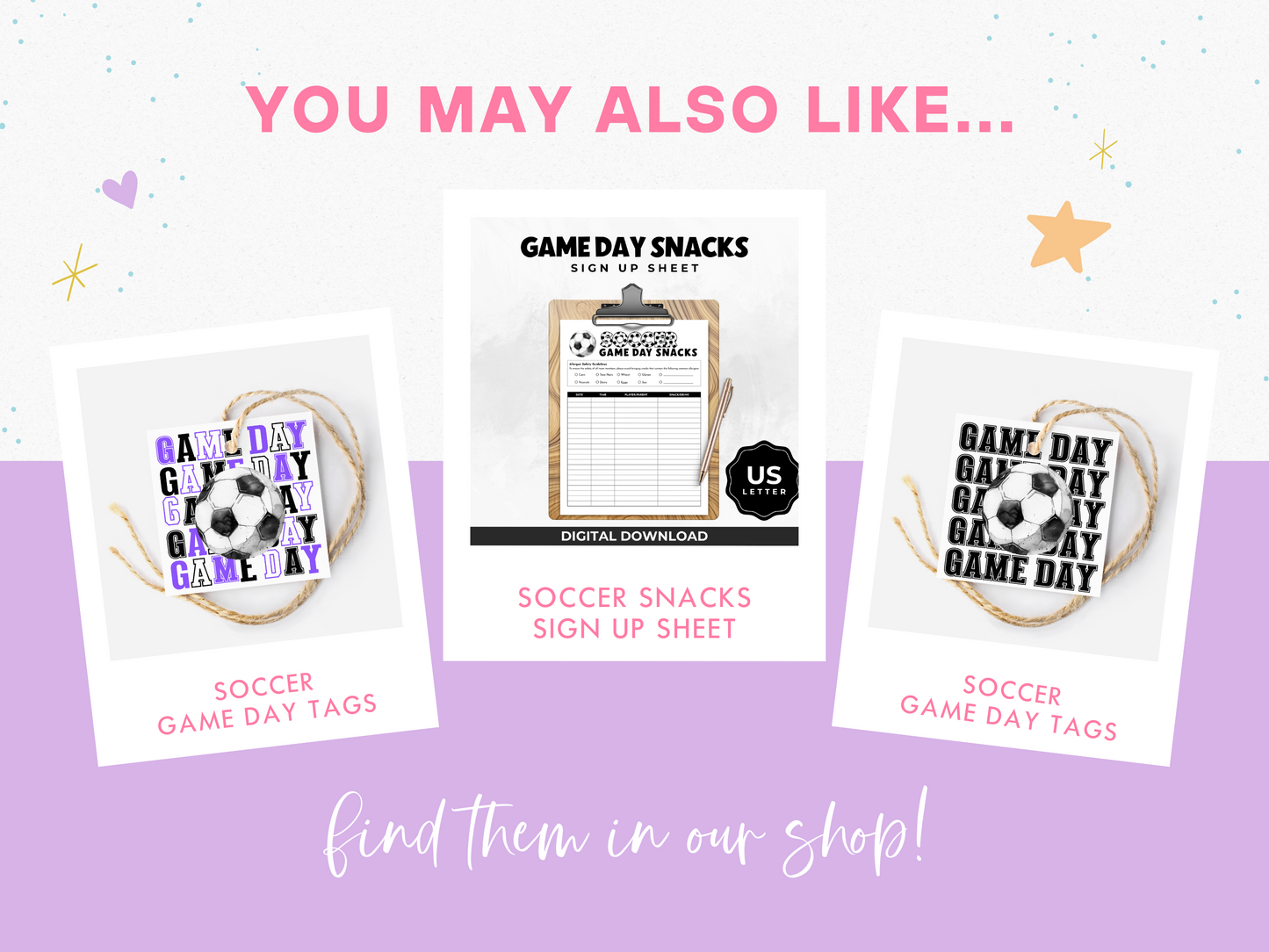 Soccer Game Day Treat Tags