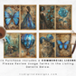 Blue Steampunk - Junk Journal & Scrapbooking Paper