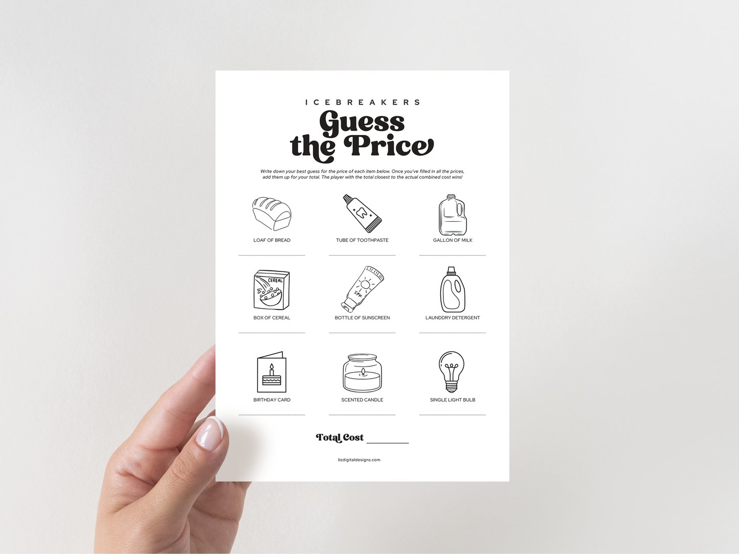 Icebreakers Party Game - Guess the Price