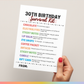 30th Birthday Survival Kit Tags