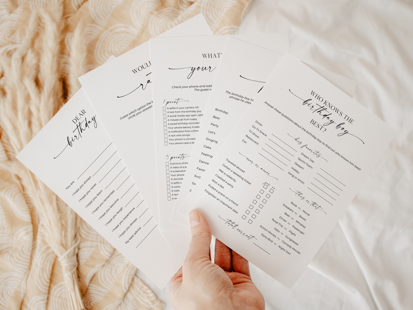 Born in 1936 - Birthday Party Game Pack for Him