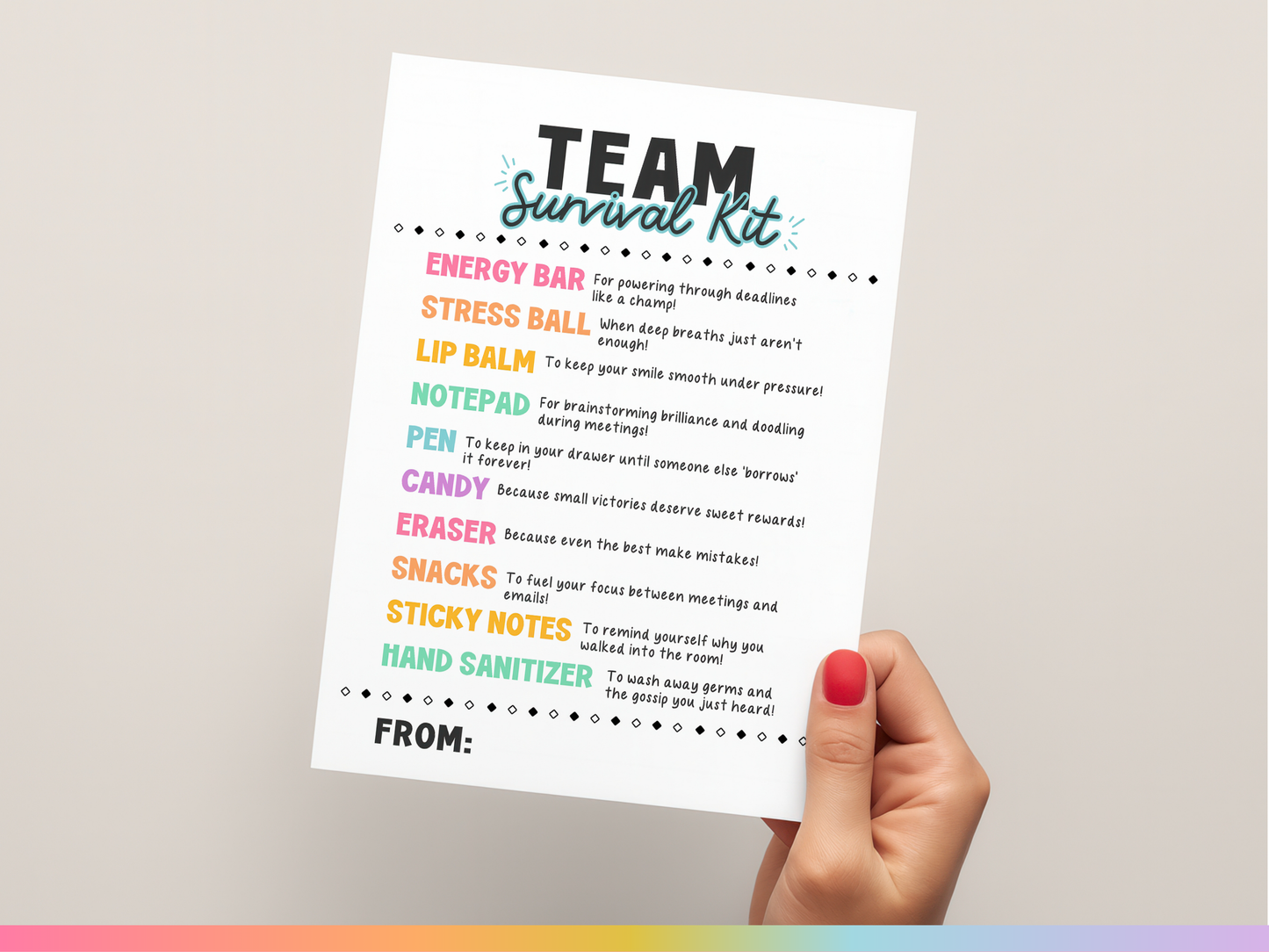 Team Survival Kit Tags