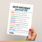 40th Birthday Survival Kit Tags