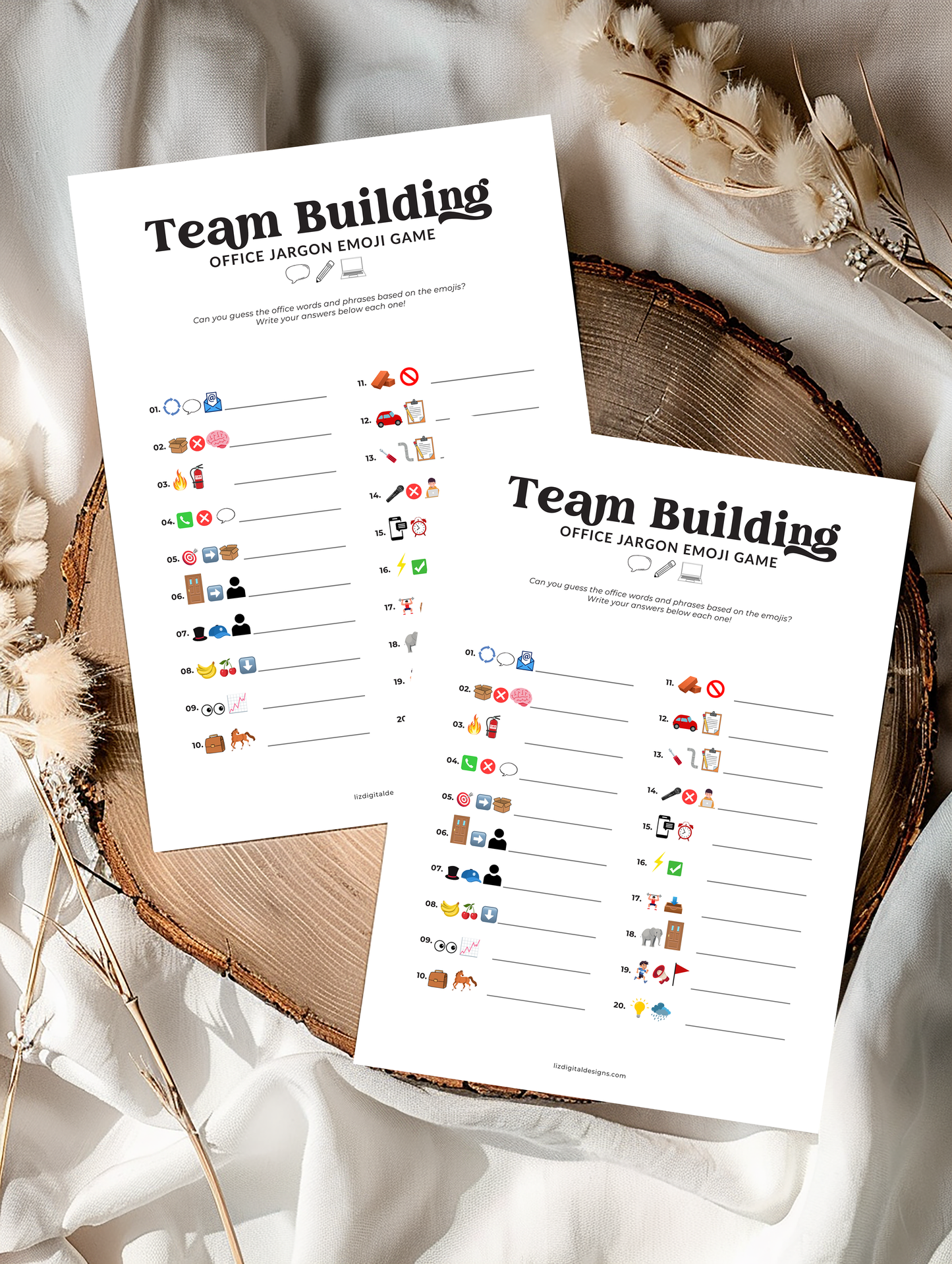 Team Building Office Jargon Emoji Game