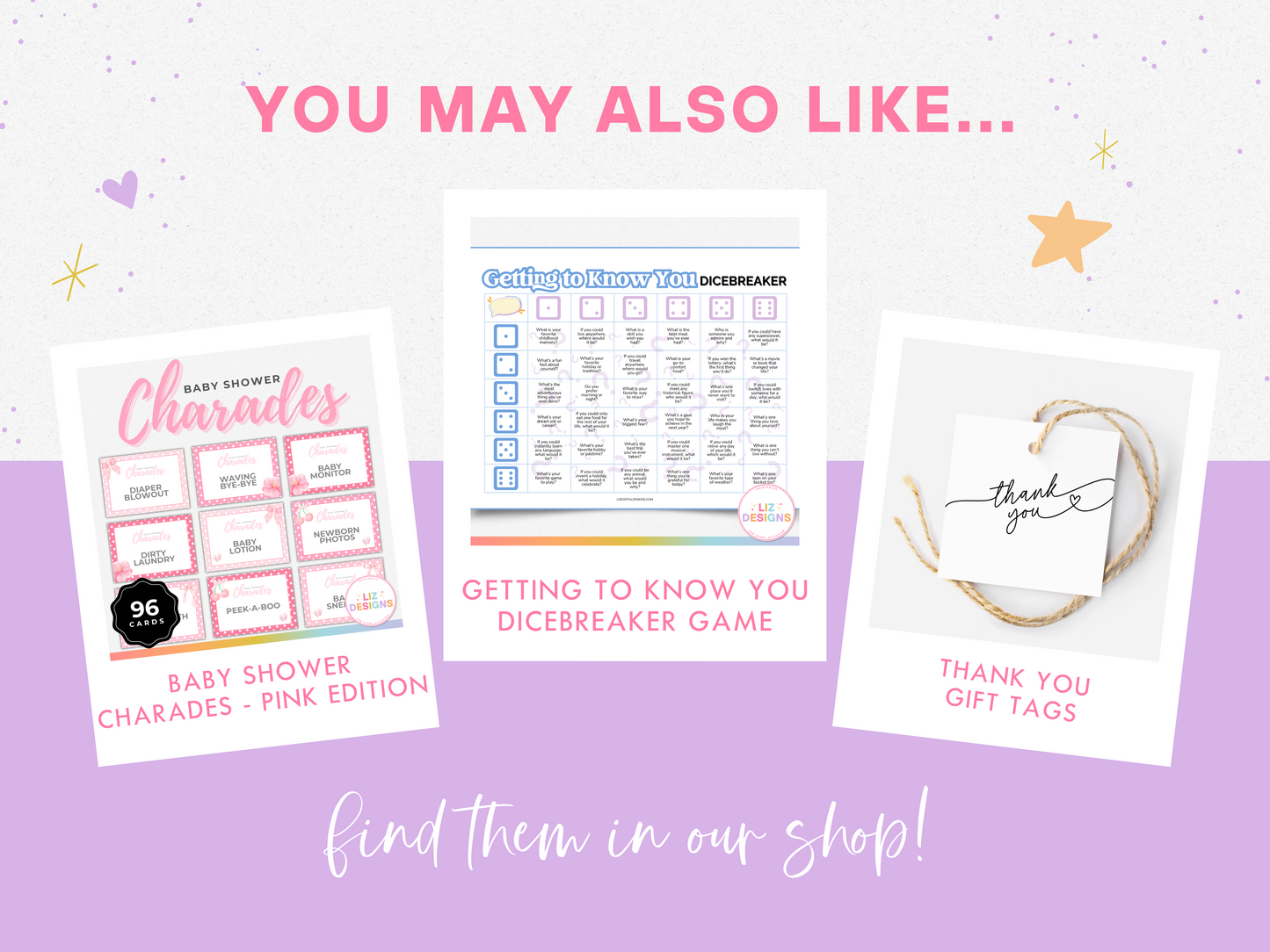 Baby Shower Charades - Neutral Edition