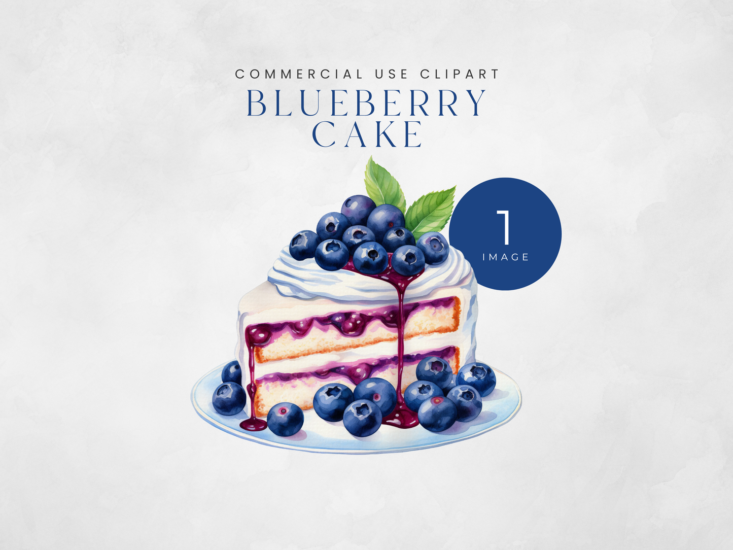 Blueberry Cake - $1 Single Clipart