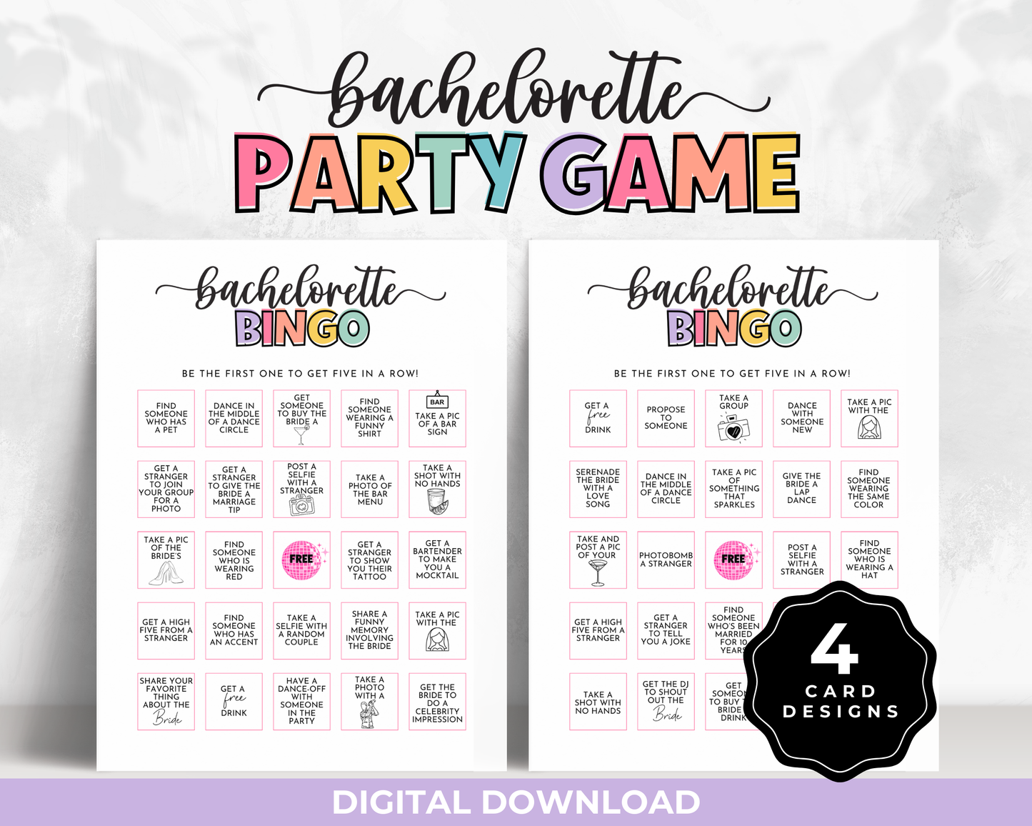 Bachelorette Party Game - Bingo Night Out