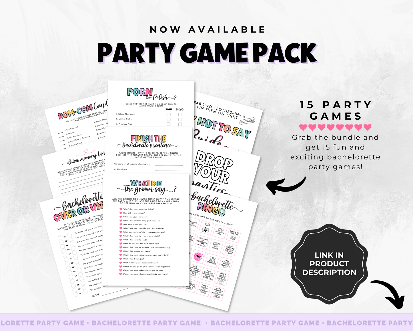 Bachelorette Party Game - Drink If