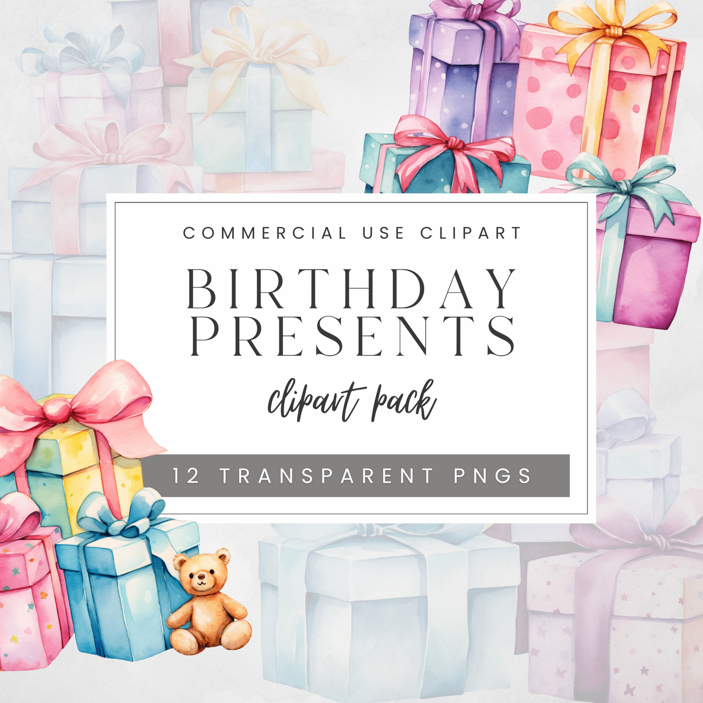 Birthday Presents Clipart Pack