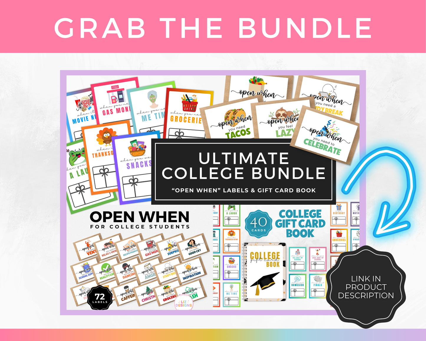 "Open When" Labels for College Students