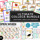 College Bundle - "Open When" Envelopes & Gift Card Book for College Students