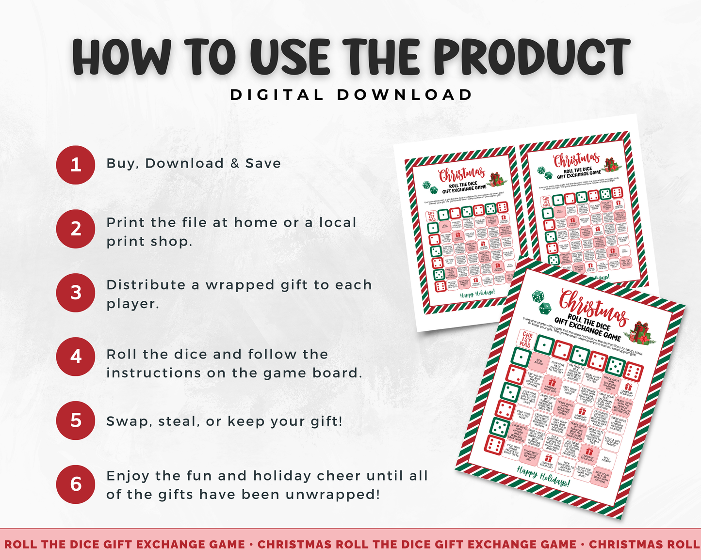 Christmas Roll The Dice Gift Exchange Game