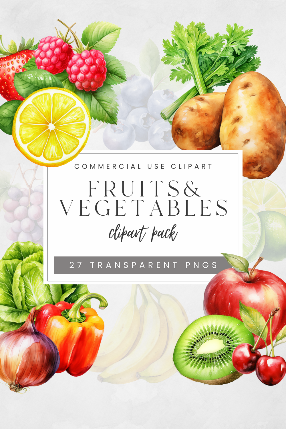 Fruits & Vegetables Clipart Pack