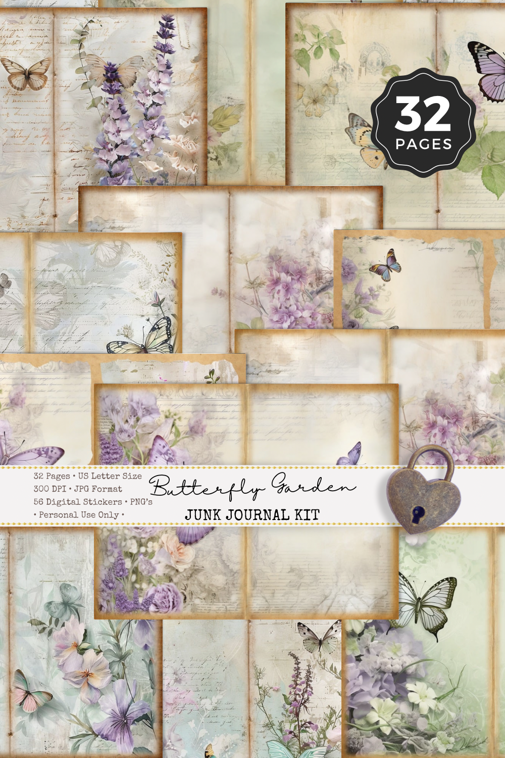 Butterfly Garden - Junk Journal Kit